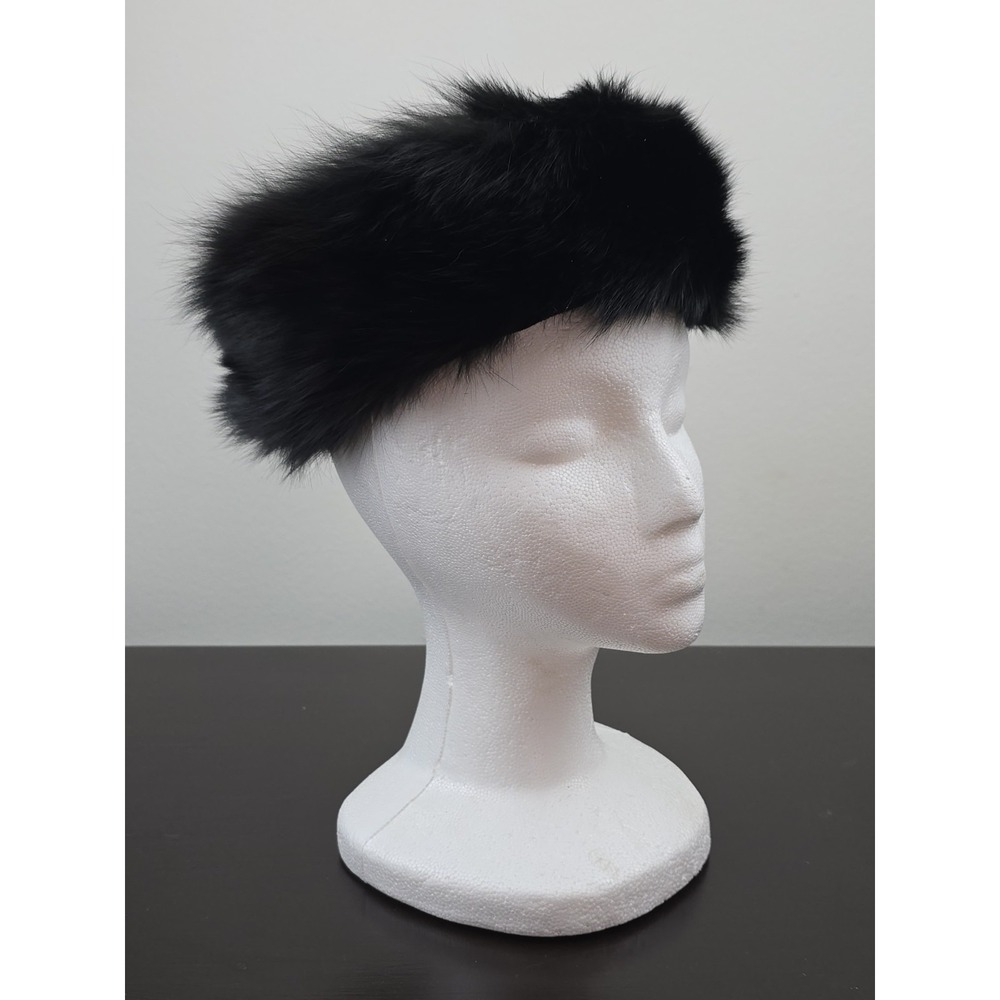 Vintage Lottie's Charlemagne Black Mink Fur Hat – 22.5″‎ Circumference - Picture 3 of 7